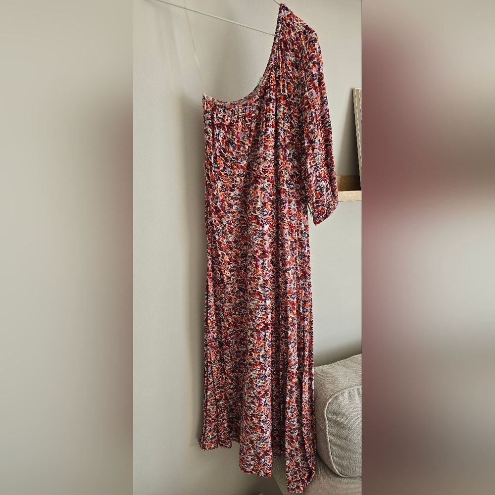 American Eagle Outfitters Multicolor One-Shoulder Dress